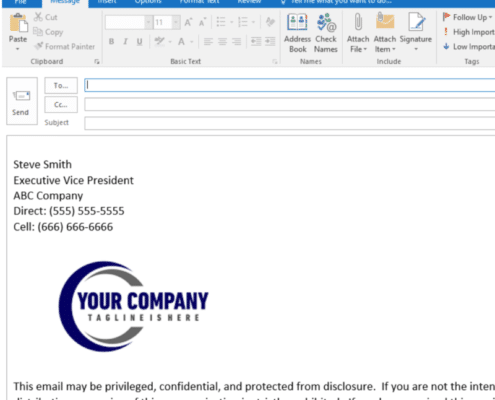 Outlook Email Signature PC Quest