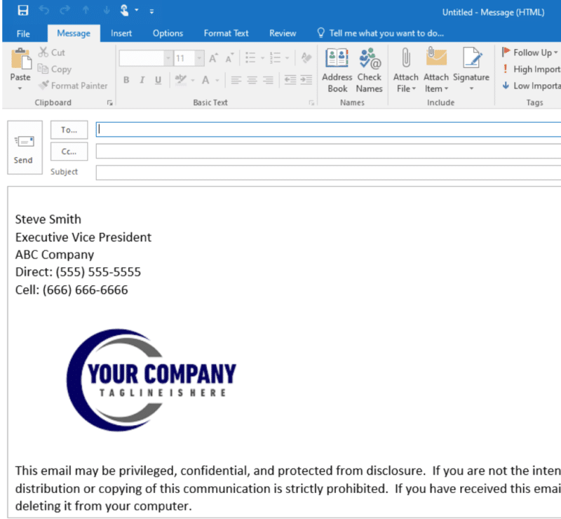 how to add logo to email signature in outlook web app